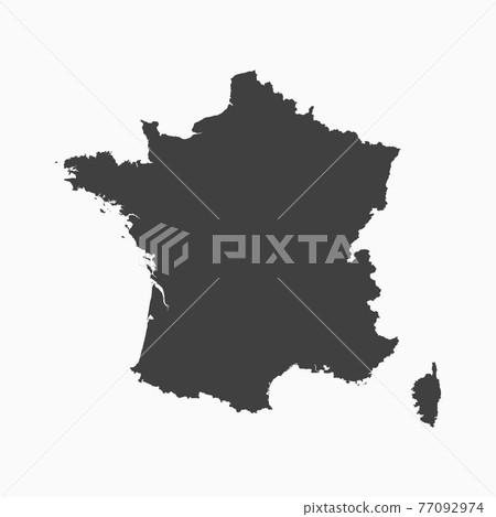 Vector creative border map Europe country France - Stock Illustration ...