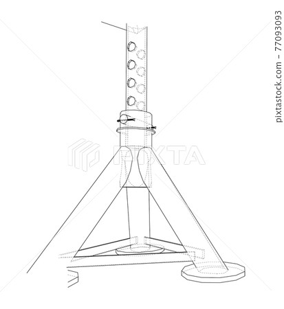 Axle stand isolated. Vector-插圖素材 [77093093] - PIXTA圖庫