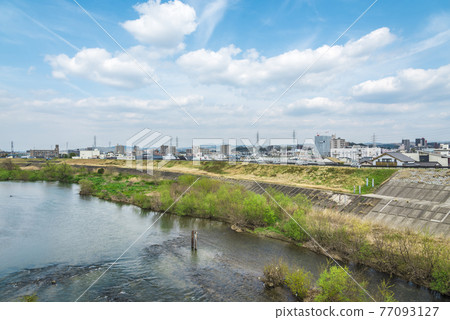《愛知縣》岡崎市矢作川 《愛知縣》岡崎市矢作川 77093127