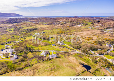 BALLYMACKILDUFF, KILCLOONEY, DONEGAL , IRELAND - March 19 2021 : St. Conal's church belongs to the diocese of Raphoe. BALLYMACKILDUFF, KILCLOONEY, DONEGAL , IRELAND - March 19 2021 : St. Conal's church belongs to the diocese of Raphoe. 77093904