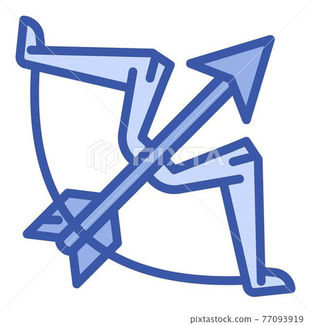 Sport bow icon, outline style Sport bow icon, outline style 77093919