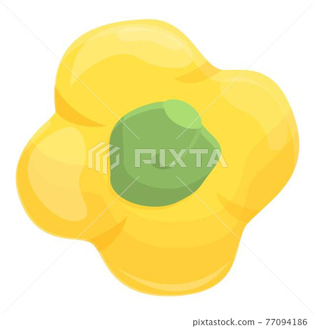Top view paprica icon, cartoon style 77094186