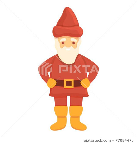Old garden gnome icon, cartoon style Old garden gnome icon, cartoon style 77094473