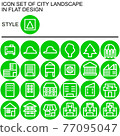 Flat design cityscape icon set 016 77095047
