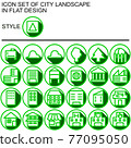Flat design cityscape icon set 019 77095050