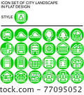 Flat design cityscape icon set 021 77095052