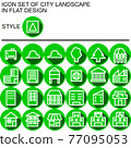 Flat design cityscape icon set 022 77095053