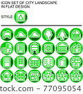 Flat design cityscape icon set 023 77095054