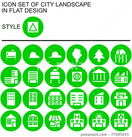 Flat design icon set 024 Flat design icon set 024 77095055
