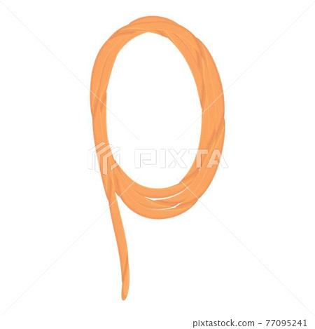 Border lasso icon, cartoon style 77095241
