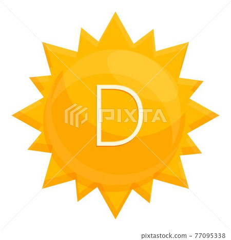Sunlight vitamin icon, cartoon style Sunlight vitamin icon, cartoon style 77095338