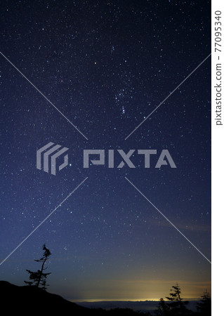 滿天星辰在黎明前的天空中閃耀 滿天星辰在黎明前的天空中閃耀 77095340