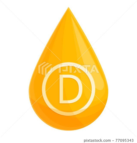 Drop vitamin d icon, cartoon style Drop vitamin d icon, cartoon style 77095343