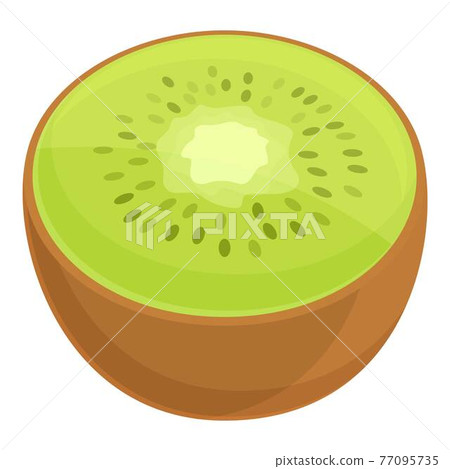 Kiwi vitamin icon, cartoon style Kiwi vitamin icon, cartoon style 77095735