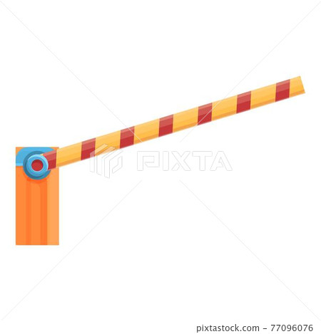 Parking barrier icon, cartoon style Parking barrier icon, cartoon style 77096076