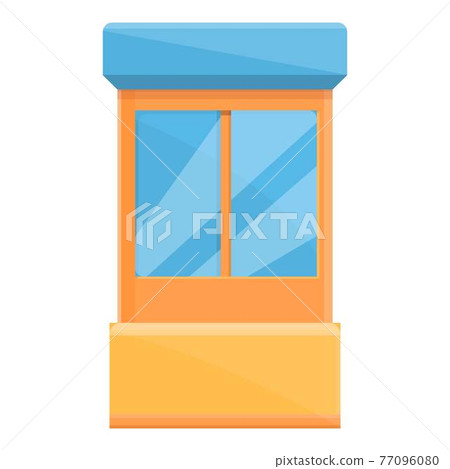 Paid parking security icon, cartoon style 77096080
