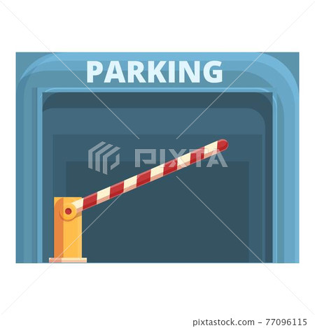 Subterranean paid parking icon, cartoon style 77096115