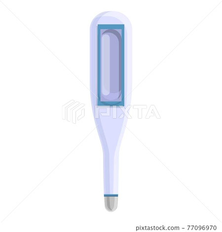 Covid test thermometer icon, cartoon style 77096970