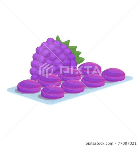 Berry cough drops icon, cartoon style Berry cough drops icon, cartoon style 77097021