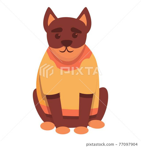 Dog clothes icon, cartoon style 77097904
