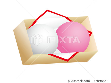 紅白包子，喜慶包子，裝在化妝盒裡 77098848