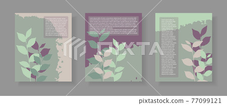 Botanical Cover Page Design Template Botanical Cover Page Design Template 77099121