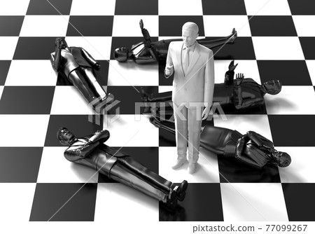 與商務人士下棋 77099267