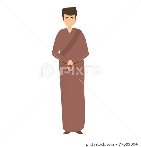 Hindu priest icon, cartoon style Hindu priest icon, cartoon style 77099304