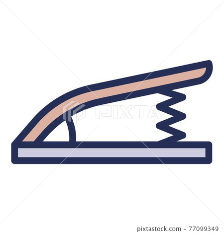 Gymnastics spring board icon, outline style 77099349