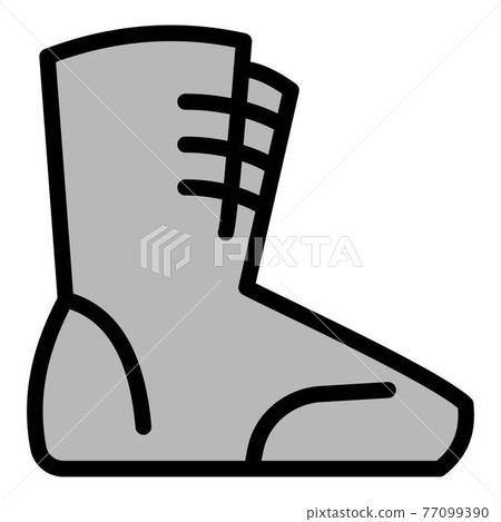 Boxing shoes icon, outline style Boxing shoes icon, outline style 77099390