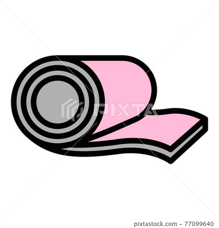 Yoga mat icon, outline style Yoga mat icon, outline style 77099640