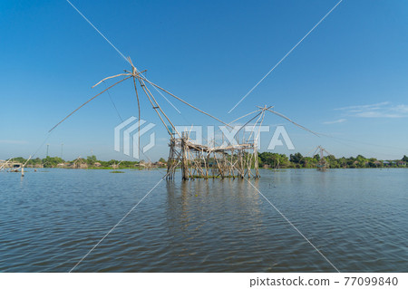 Sailing Boat Local Fishing Trap Net Stock Photo 1964779690