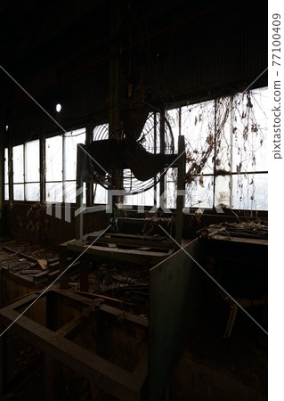 Ruins, abandoned factory, factory ruins, abandoned plant Ruins, abandoned factory, factory ruins, abandoned plant 77100409