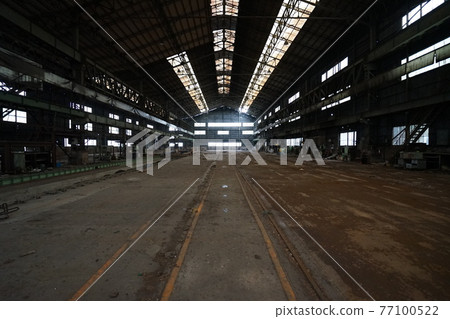 Ruins, abandoned factory, factory ruins, abandoned plant Ruins, abandoned factory, factory ruins, abandoned plant 77100522