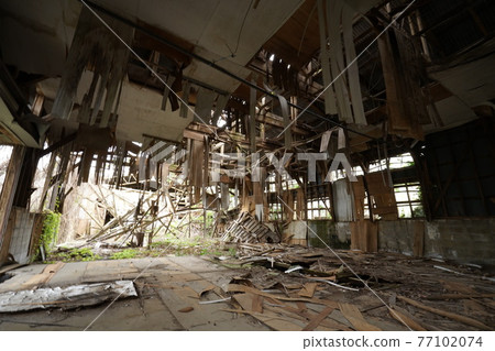 Ruins, abandoned factory, factory ruins, abandoned plant Ruins, abandoned factory, factory ruins, abandoned plant 77102074