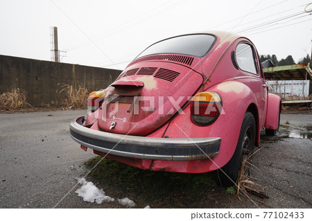 廢墟、報廢汽車、草hiro、報廢車身、草地英雄、復古車、老爺車、甲殼蟲、Wagenbus 77102433