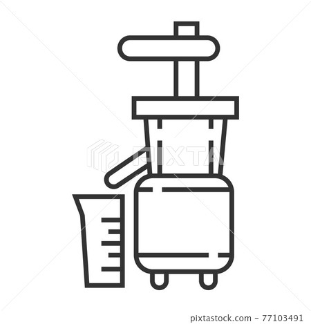 Juicer pixel perfect icon vector. Kitchen small appliances line sign. Household tools symbol for app, web. 77103491