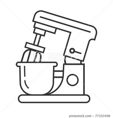 Mixer, blender pixel perfect icon vector. Kitchen small appliances line sign. Household tools symbol for app, web. Mixer, blender pixel perfect icon vector. Kitchen small appliances line sign. Household tools symbol for app, web. 77103496