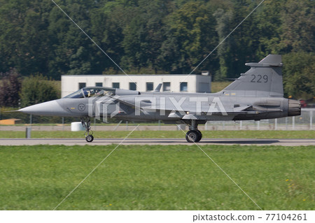 Swedish Air Force Saab JAS39C Gripen Takeoff Swedish Air Force Saab JAS39C Gripen Takeoff 77104261