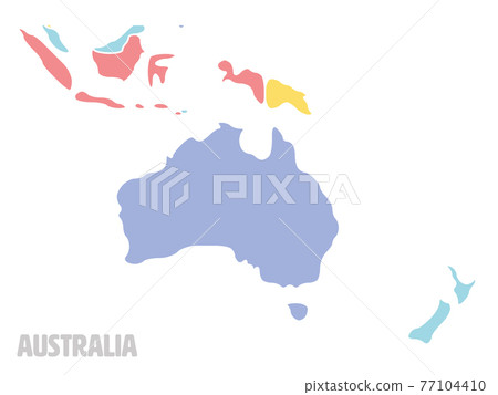 Smooth map of Australia continent 77104410