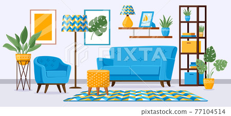 Cartoon Living Room Interior Images