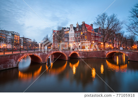 Amsterdam, Netherlands Bridges and Canals 77105918