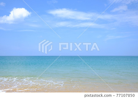 Landscapes View The atmosphere is beautiful Sand and sea and the color of the sky, The beach phuket of Thailand. Landscapes View The atmosphere is beautiful Sand and sea and the color of the sky, The beach phuket of Thailand. 77107850