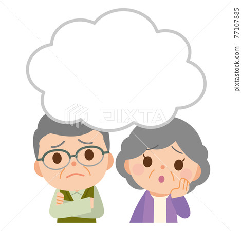 Worried couple balloon Worried couple balloon 77107885