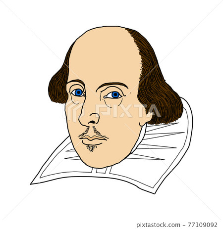 Illustration of the English writer William Shakespeare	 77109092
