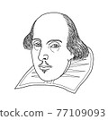 Illustration of the English writer William Shakespeare	 77109093