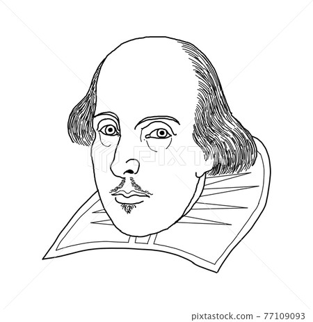 Illustration of the English writer William Shakespeare	 77109093