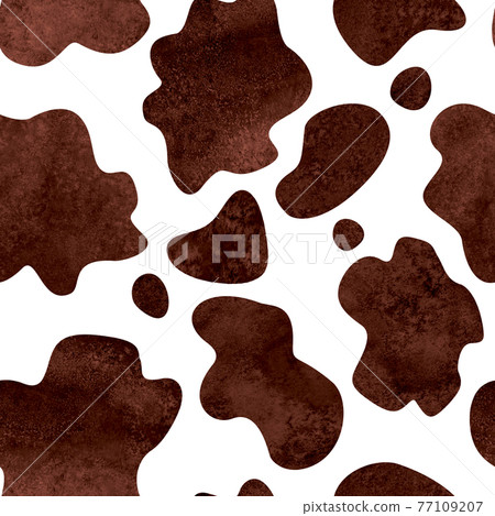 Abstract brown and white cow spots seamless pattern background Abstract brown and white cow spots seamless pattern background 77109207