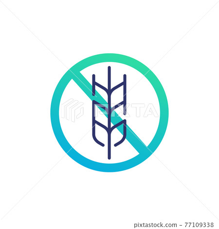 gluten free icon, no grain vector 77109338