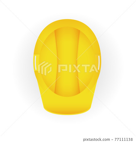 Yellow safety construction helmet. Vector Illustration EPS10 77111138
